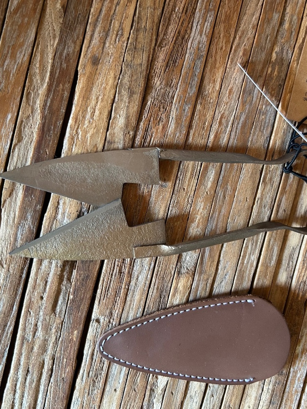 Garden shears with leather case